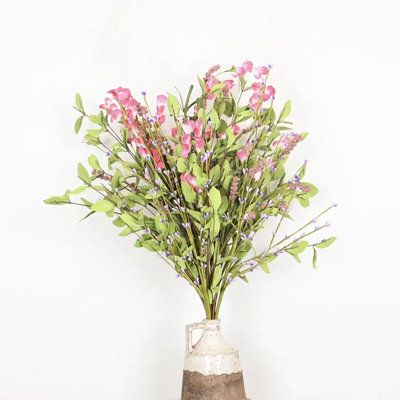 Arrangement floral de baies artificielles de 24 po pour le remplissage de vase et le long feuillage floral de la campagne