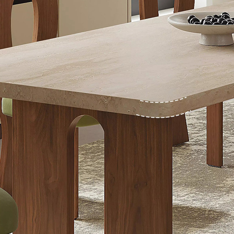 Table de salle à manger moderne en forme de T minimaliste, H 29,5 po x L 59,1 po x l 31,4 po