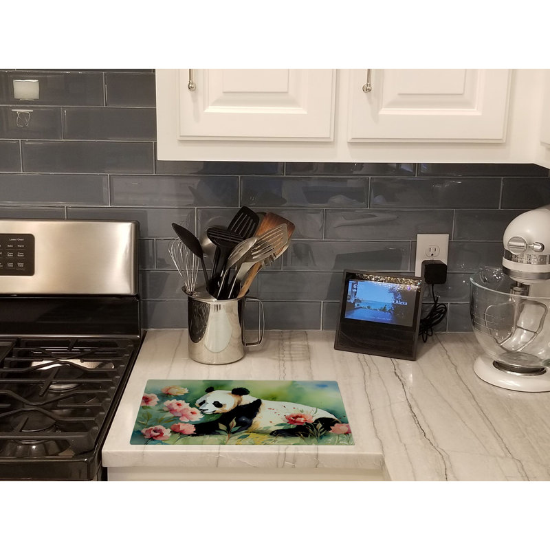 Panda Glass Cutting Board Large