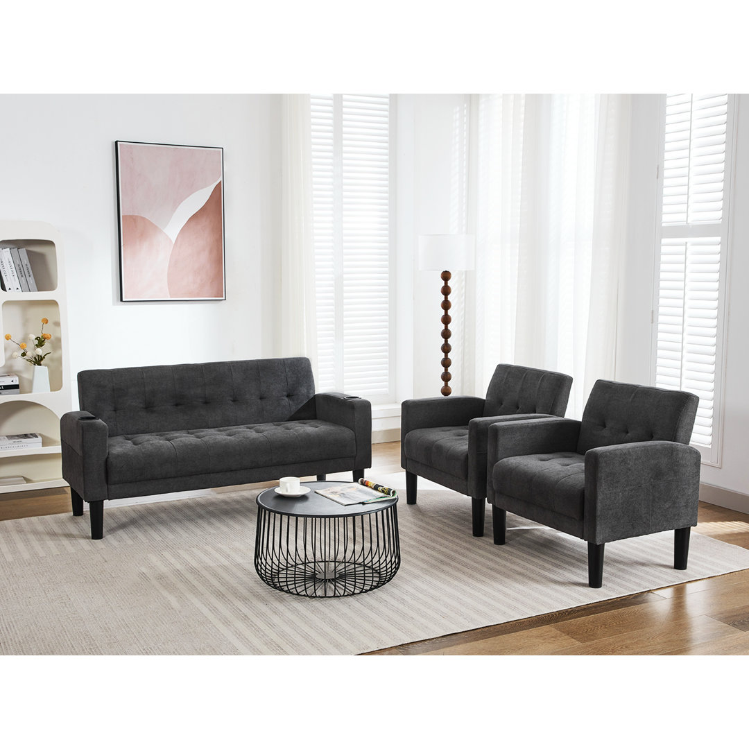 3- Piece Living Room Set Ebern Designs Body 