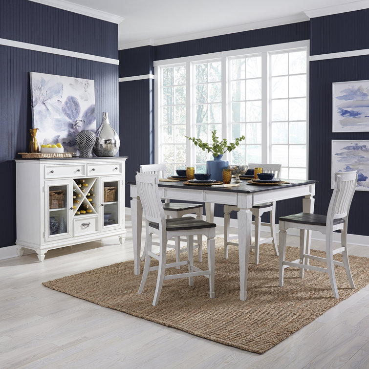 Scranton 4 - Person Counter Height Extendable Solid Wood Dining Set