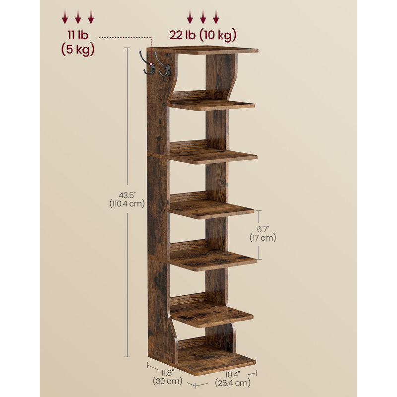 6 Pair Shoe Rack
