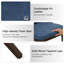 Chaise rembourrée moderne en tissu compact avec pieds en bois massif, dossier ergonomique incurvé, assemblage facile-665095673