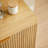 Modern Wavy Sideboard Storage Cabinet - Curved, Natural Wood Look - 2 Door - 31.5" Kitchen/Living Room Console | Gift Idea-1752979345