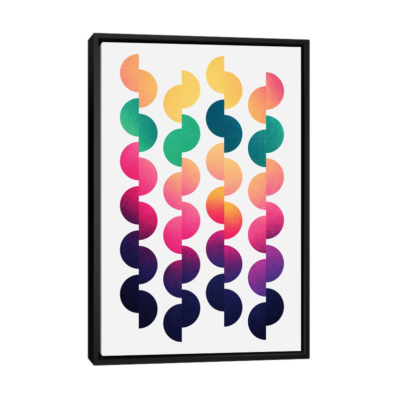« joy of summer », impression sur toile tendue, H 26 po x l 18 po x P 1,5 po, Toile avec cadre noir, Pas de tapis