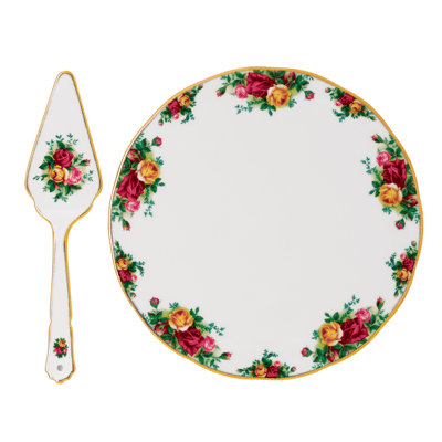 Plat à gâteau 11,6 po Royal Albert Old Country Roses