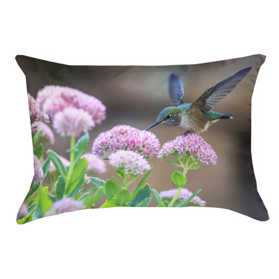 Andrea Reimann Hummingbird Cotton Lumbar Pillow
