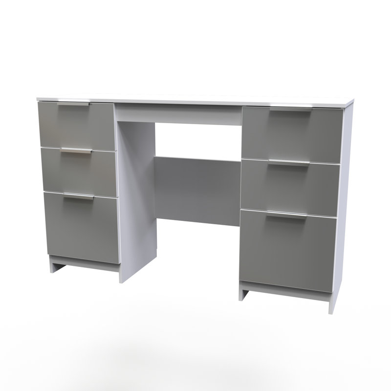 Biernat Dressing Table, Uniform Grey/White