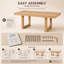 Table de salle à manger extensible Rachell 60"-78" pour 4 à 8 personnes, table rectangulaire de style campagnard avec rallonge amovible et pieds en bois d'hévéa massif-902522887