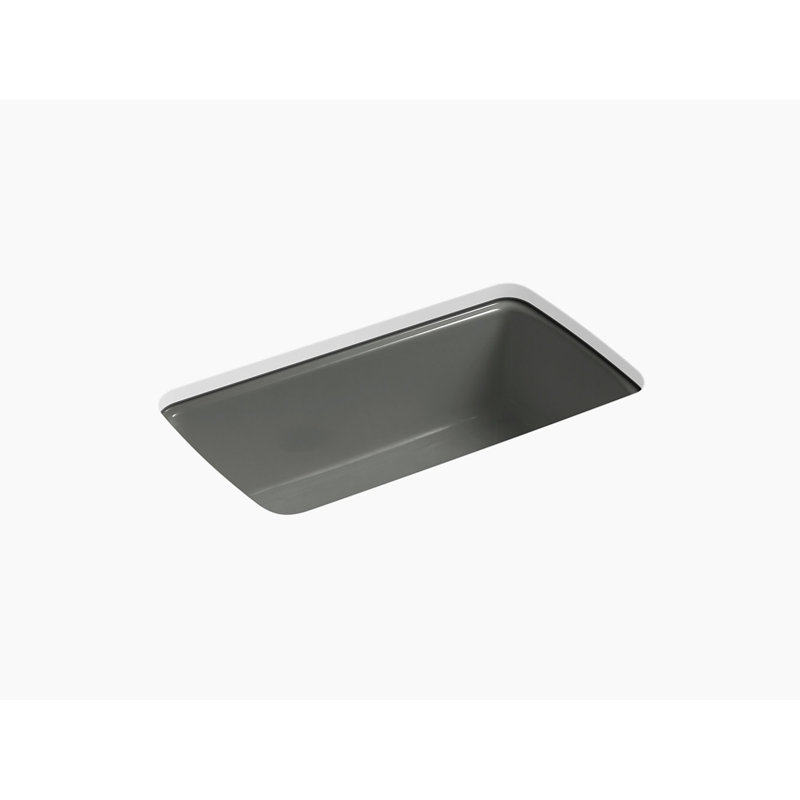 Évier de cuisine Cape Dory à cuve unique encastrée sous plan, 33 po L x 22 po l x 9-5/8 po, avec 5 trous de robinet surdimensionnés