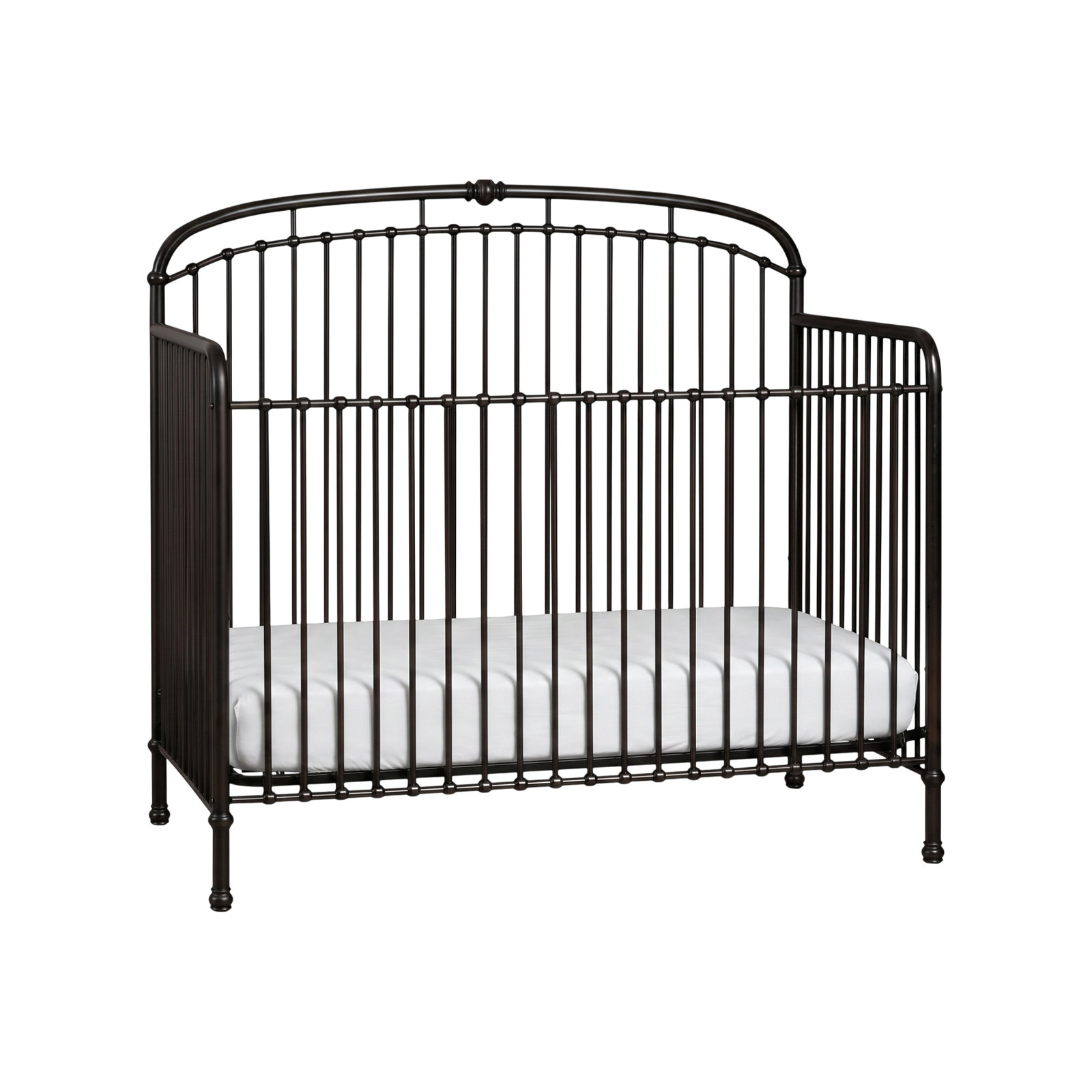 Olivia Classic Metal Crib, Oil Bronze, Convertible Crib in Oil Bronze