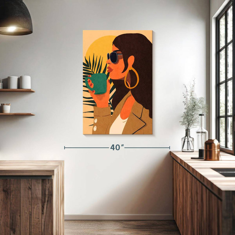 Boho Latina Coffee, 39" H x 26" W