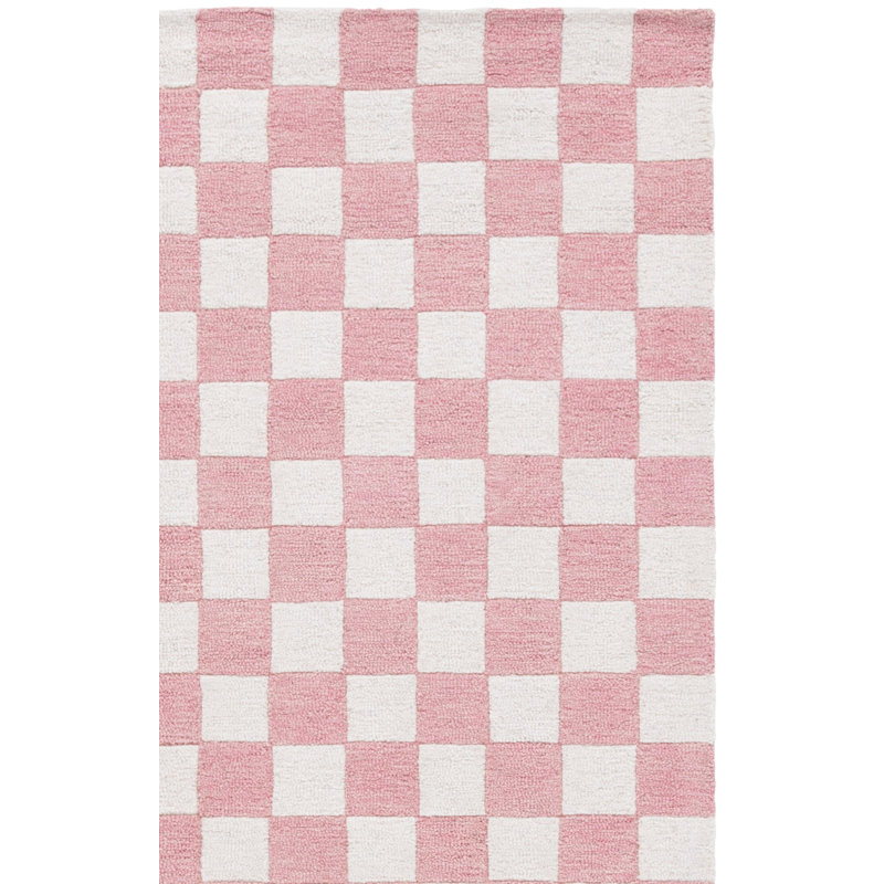 Tapis géométrique en laine / coton touffeté à la main Schreck, Rectangle 8 pi x 10 pi
