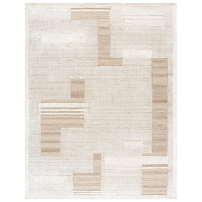 Hand Tufted Geometric Wool/Viscose/Cotton Rug