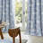 100% Blackout Floral Curtains For Bedroom, Curtains 84 Inches Long Blossom Flower Patterned For Living Room, Grommet Top 2 Panels, Blue-119929828