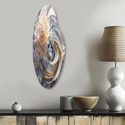 Corbridge - Fractals Curved Shape Asymmetric Metal Wall Art