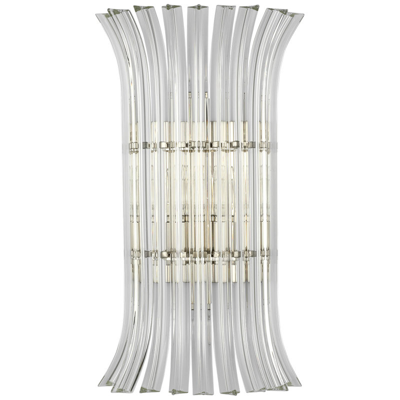 AERIN Rhine 21" Sconce with Crystal, Polished Nickel