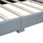 Grand lit plateforme et très grand lit simple tapissier, lit mère et enfant, similicuir, gris-455023408