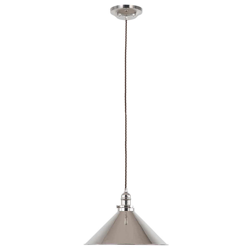 Leanna 1 - Light Cone Pendant, Polished Nickel