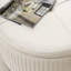 Repose-pieds rond avec rangement en velours Bula-943753751
