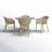 Farrah Sky Armchair 4 Person Dining Set-103830399