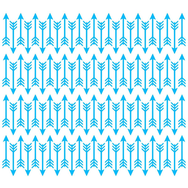 Décalcomanie murale flèches, H 1,5 po x l 7,5 po x P 0,6 po, Bleu ciel