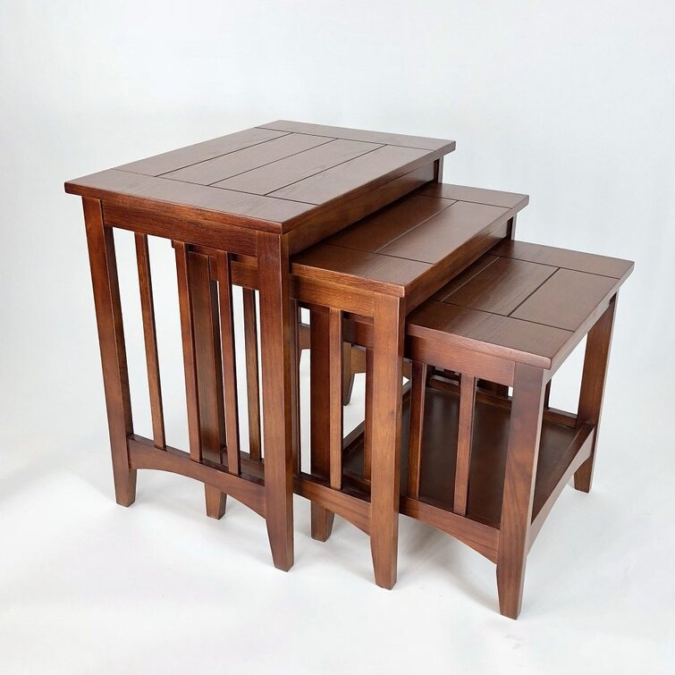 Solid Wood Storage Nesting Tables
