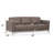 Malaga Taupe Leather Sofa (Assembled)