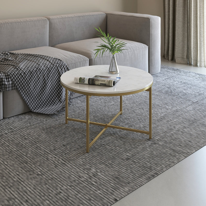 Table basse ronde en marbre Elemental