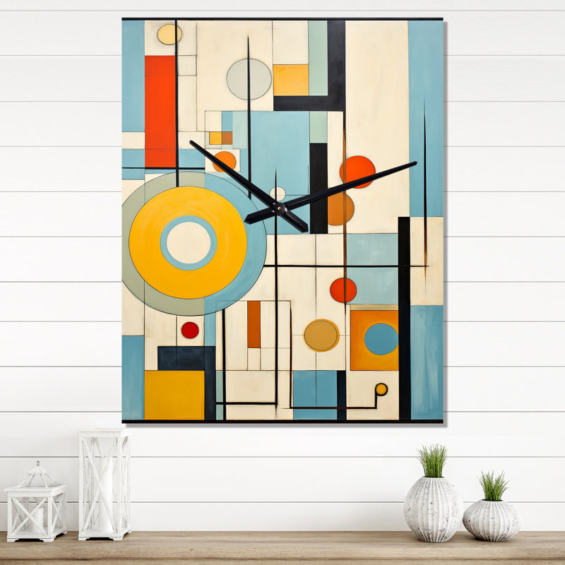 Jerimiha - Horloge murale abstraite Mid-Century, Très grand