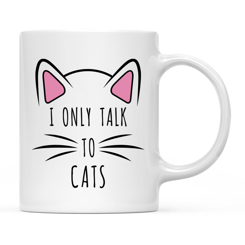Tasse à café «Funny Cat Lover Naps», Je parle uniquement aux chats