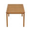 Table de salle à manger rectangulaire en bois d'eucalyptus massif 59,8 po L