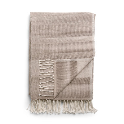 Cashmere Wool Throw Hand Woven Throw Blanket