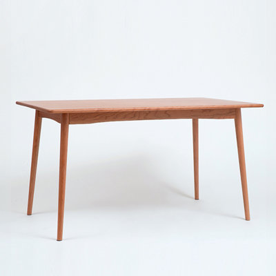 Simple cherry solid wood rectangular dining table