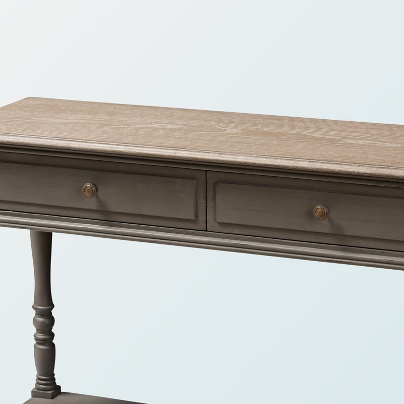 Console en bois à 2 tiroirs et 1 tablette Glenita, H 33,29 po x l 43,19 po x P 13,58 po Glenita