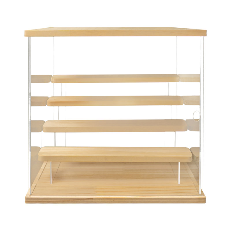 5 Tier Acrylic Wood Display Case With Light