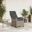  Chaise de jardin inclinable en PE rotin gris à hauteur moyenne réglable-953010008-953010015