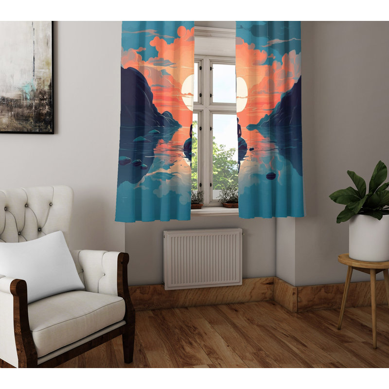 Paire de rideaux semi-transparents Cliffcrest, L 40 po x L 61 po