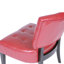 Fauteuil d'appoint surdimensionné rouge avec assise en cuir et revêtement de stabilité-532642577