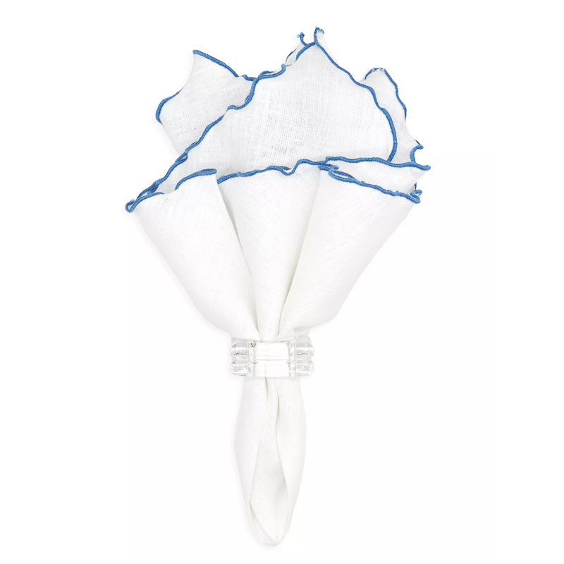 Lettuce Edge Napkin, Set Of 4, White/Paradise