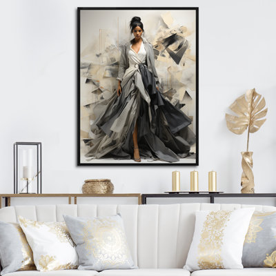 Black Fashion Fusion Couture Creation I - Fashion Wall Art