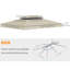 Auvent de remplacement pour pavillon de jardin 10 pi x 10 pi Outsunny-84492730-84492729