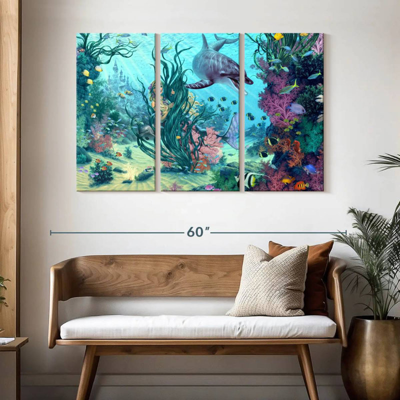 Mermaid hide and seek Aletra, H 32 po x l 50 po