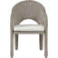 Chaise de patio d'extérieur en oléfine taupe Seacrest-129907358