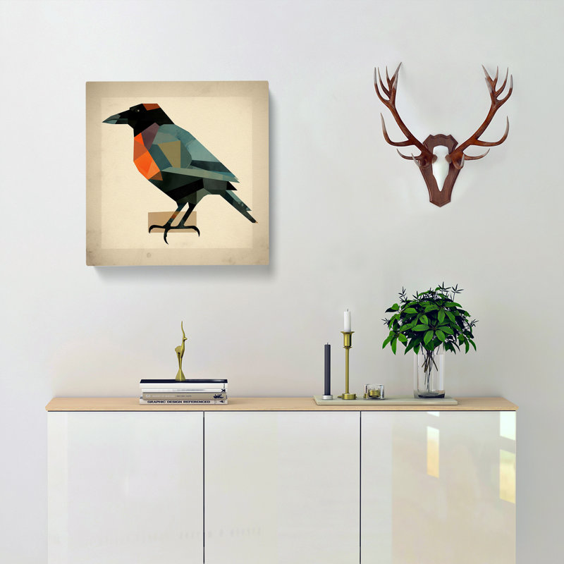 Crow Bauhaus No.2 - Wrapped Canvas