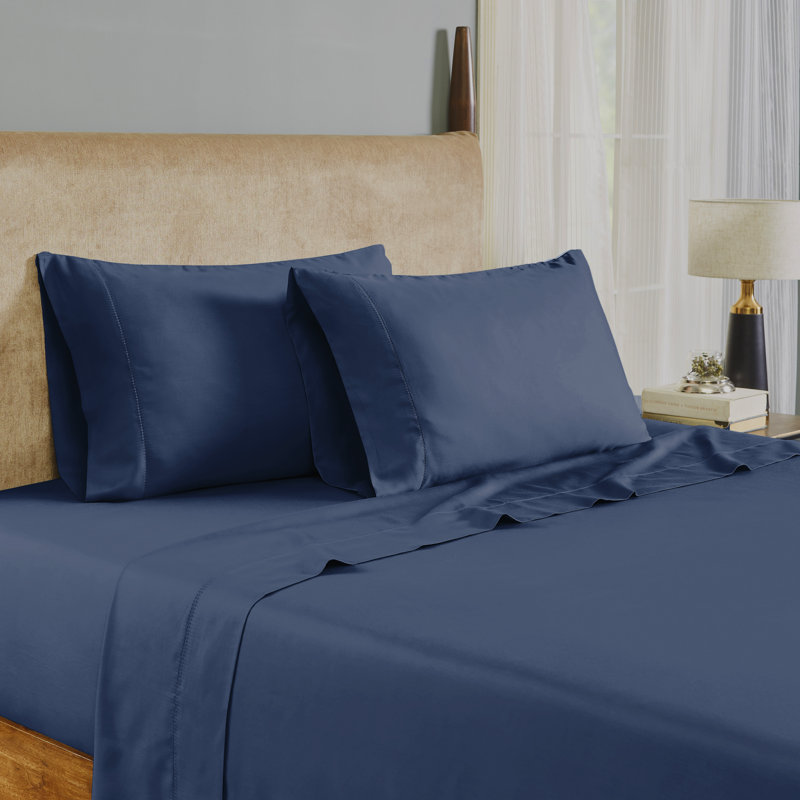 1200 Thread Count Cotton Blend Sheet Set, Twin, White