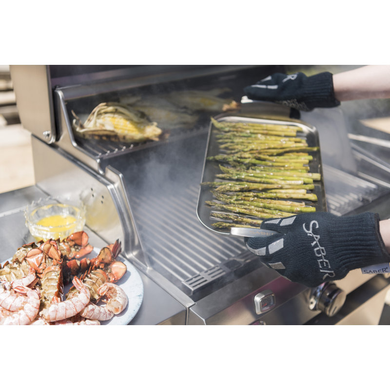 SABER Grill Accessory Steamer Tray, Stainless Steel