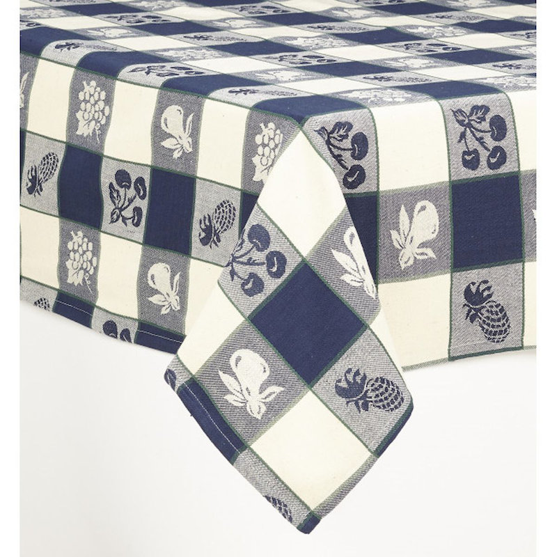 Nappe à carreaux bleu marine et blanc, Bleu / blanc