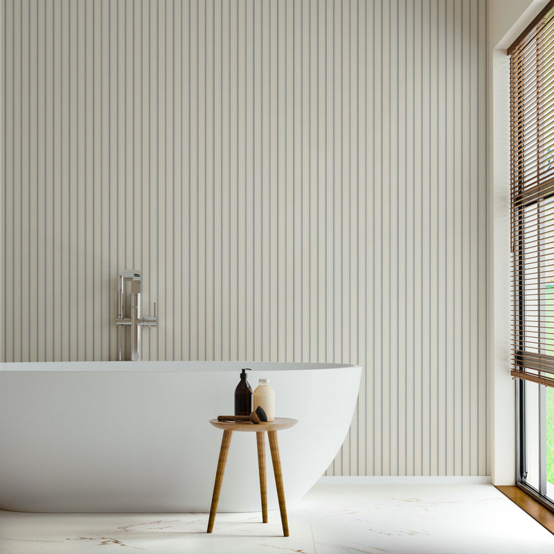 Tailored Stripe - Oxford Blue Wallpaper