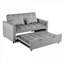 Canapés-lits | Causeuse convertible convertible 3 en 1 pour bureau à domicile | Gris clair | Velours, bois et métal-811115808